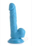 Pop Peckers Dildo With Balls 6.5in - Blue