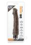 Dr. Skin Silver Collection Cock Vibe 6 Vibrating Dildo 8.75in - Chocolate